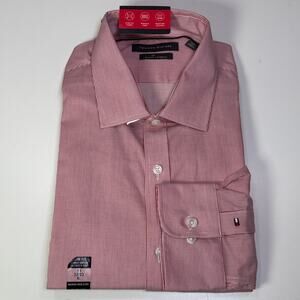 Tommy Hilfiger Men's slim fit Flex Dress Shirt Jester Red 17 32/33 $85
